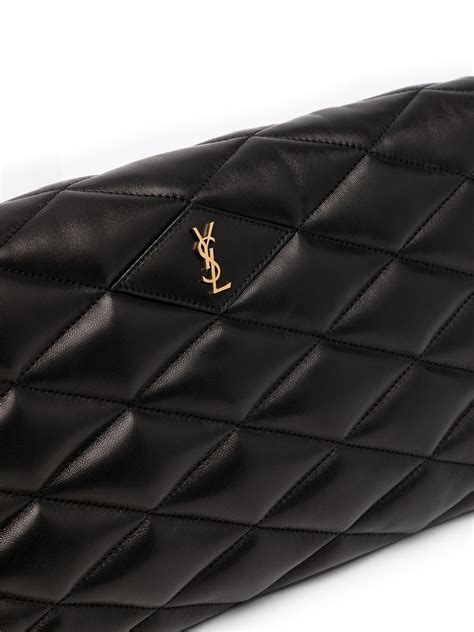 ysl sade puffer clutch|Saint Laurent Sade Puffy Large YSL Clutch Bag in Quilted .